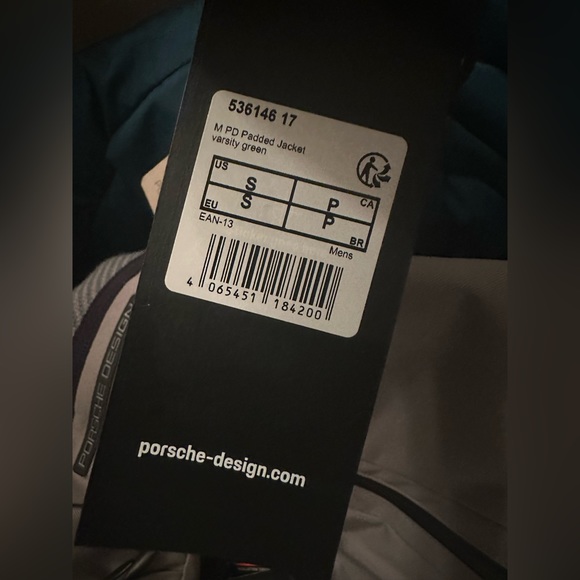 NWT $550 Porsche Design Warm Padded Quilted Down Jacket Small Varsity Green S - Picture 12 of 13